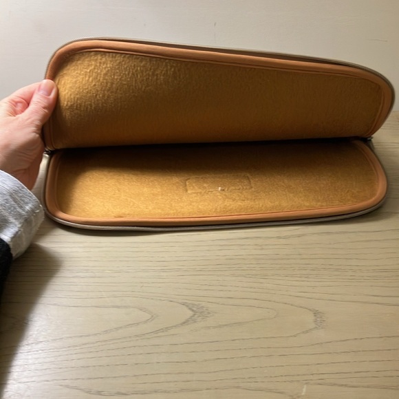 13x9 inch foam padded fleece lined canvas laptop protective bag - Picture 3 of 4